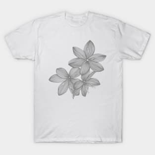 Hand drawn pencil flowers T-Shirt